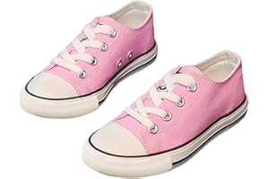 iFANS Boys and Girl Low Top Canvas Kids Lace up Sneakers