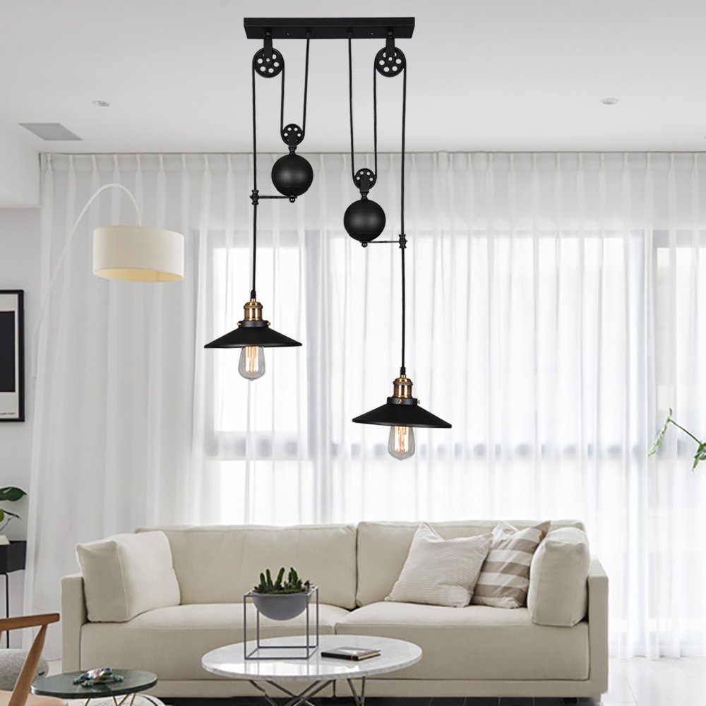 Best Black Pulley Kitchen Island Lighting