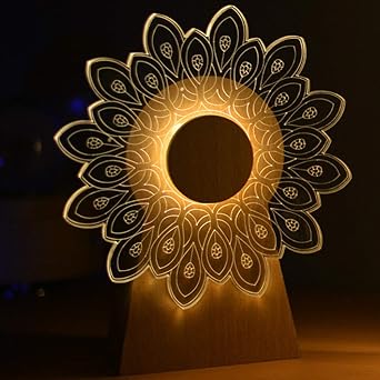 Caja de música electrónica caja de música de madera luz de noche: Amazon.es: Iluminación