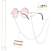 Glasses Chain for Women 75cm - Stainless Steel Eyeglass Holder with Anti-Slip Silicone Tips