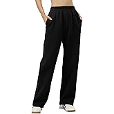 FAIABLE Women's Wide Leg Sweatpants Fleece Lined Sweatpants Baggy Straight Leg Lounge Pants Outfits Athletic with Pockets