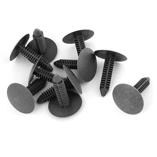 Sourcingmap 10PCS Car 7mm Hole Plastic Push Screw Rivet Panel Fixings