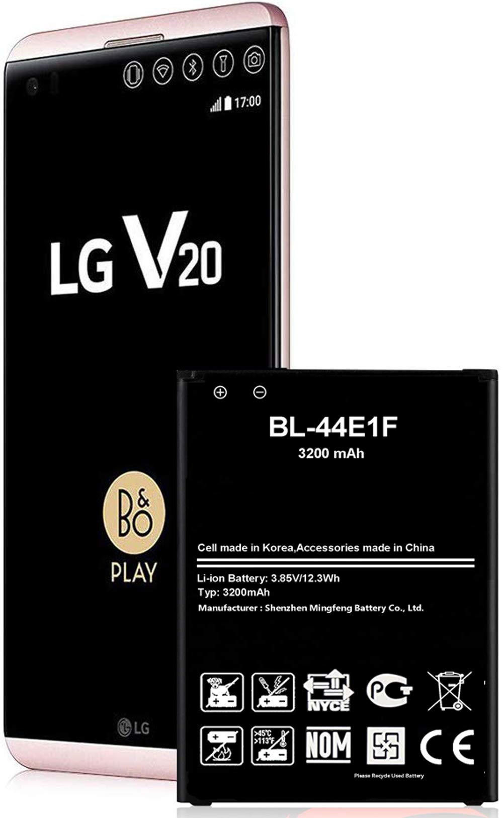 Lg V20 Lg Smartphone Battery ASDAWN BL-44E1F Replacement Battery