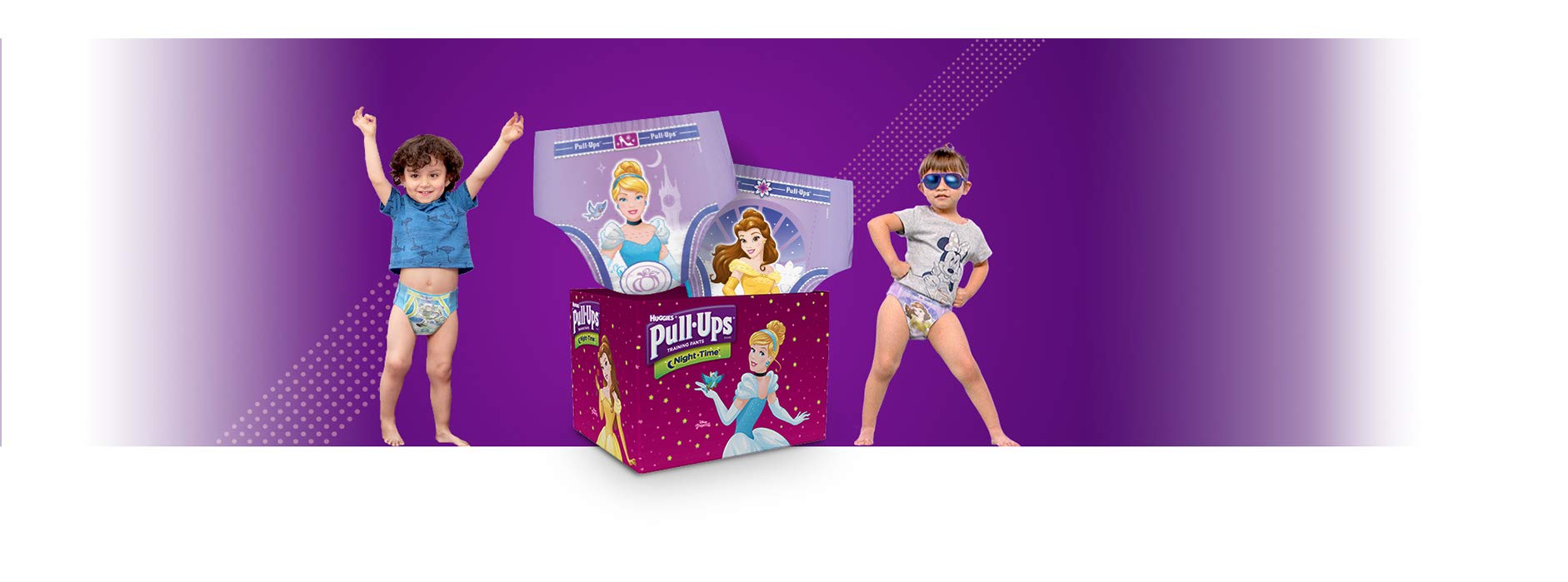 PullUps NightTime Potty Training Pants For Girls, 3T4T (3240 Lb.), 44 Ct. (Packaging May