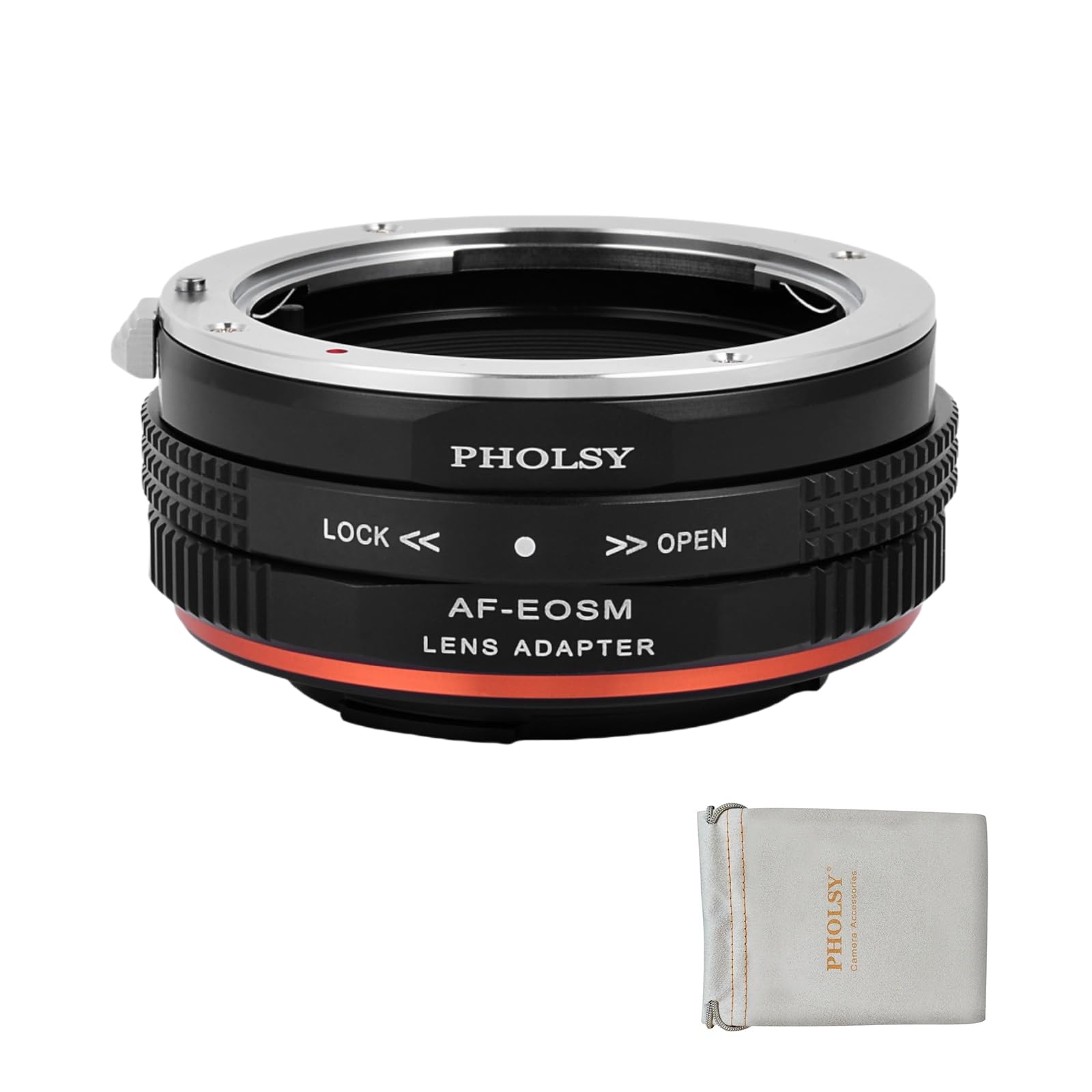 PHOLSY Lens Mount Adapter Sony A to EF-M with Aperture Control Ring Compatible with Sony A Minolta AF Lens to Canon EF-M (EOS M) Camera EOS M, M2, M3, M5, M6, M10, M50, M100, M200, M50 II, M6 II