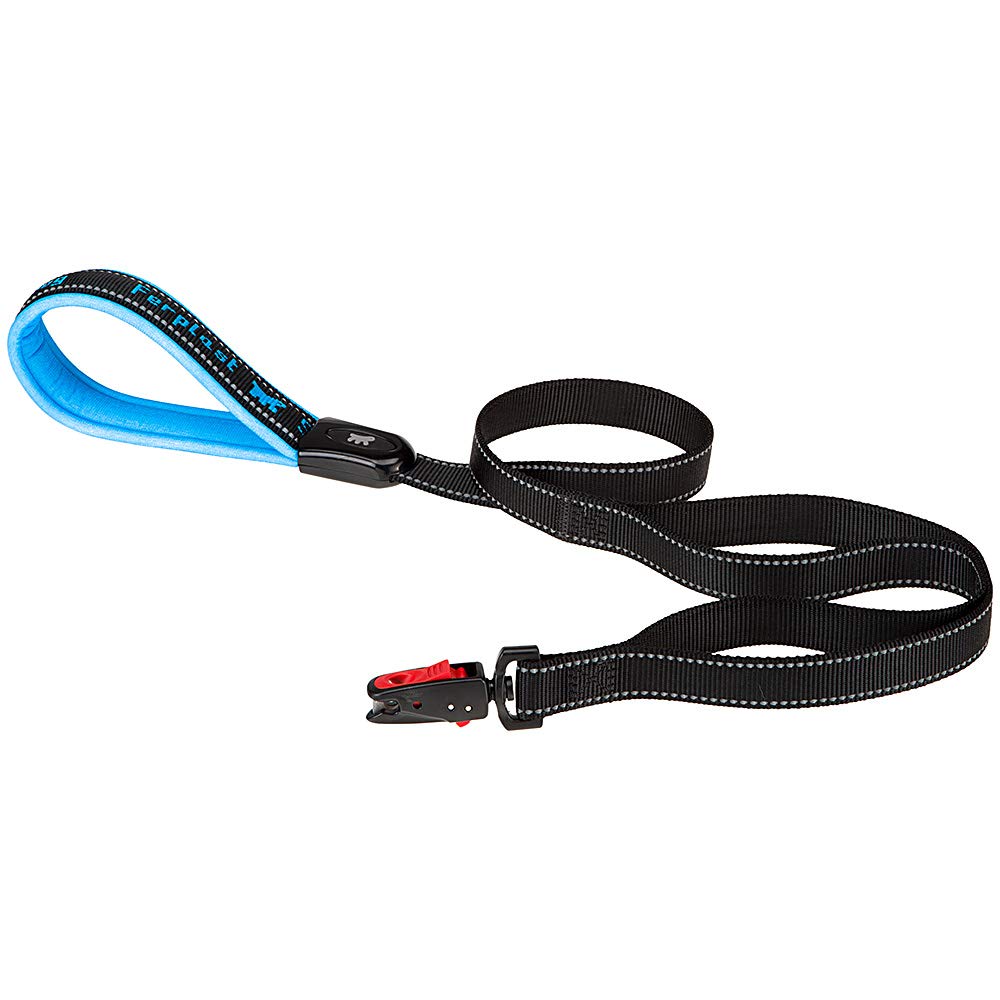 Ferplast SPORTDOG G Dog Lead - MATIC Automatic Closure Technology - Reflective & Anti-Abrasion - Second Handle - Soft Padding - Italian Design - 120 x 2 cm, Blue โ image 1