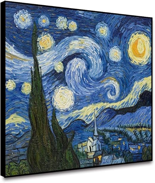Starry sky by Vincent Van Gogh oil Painting Picture Printed on Canvas Wall Art