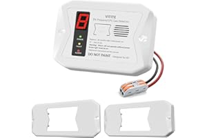 VITITE RV Propane Gas Detector, RV Propane/LPG Gas Alarm, DC 12V - Designed for Motorhome Travel. Digital Display; 85dB Alarm