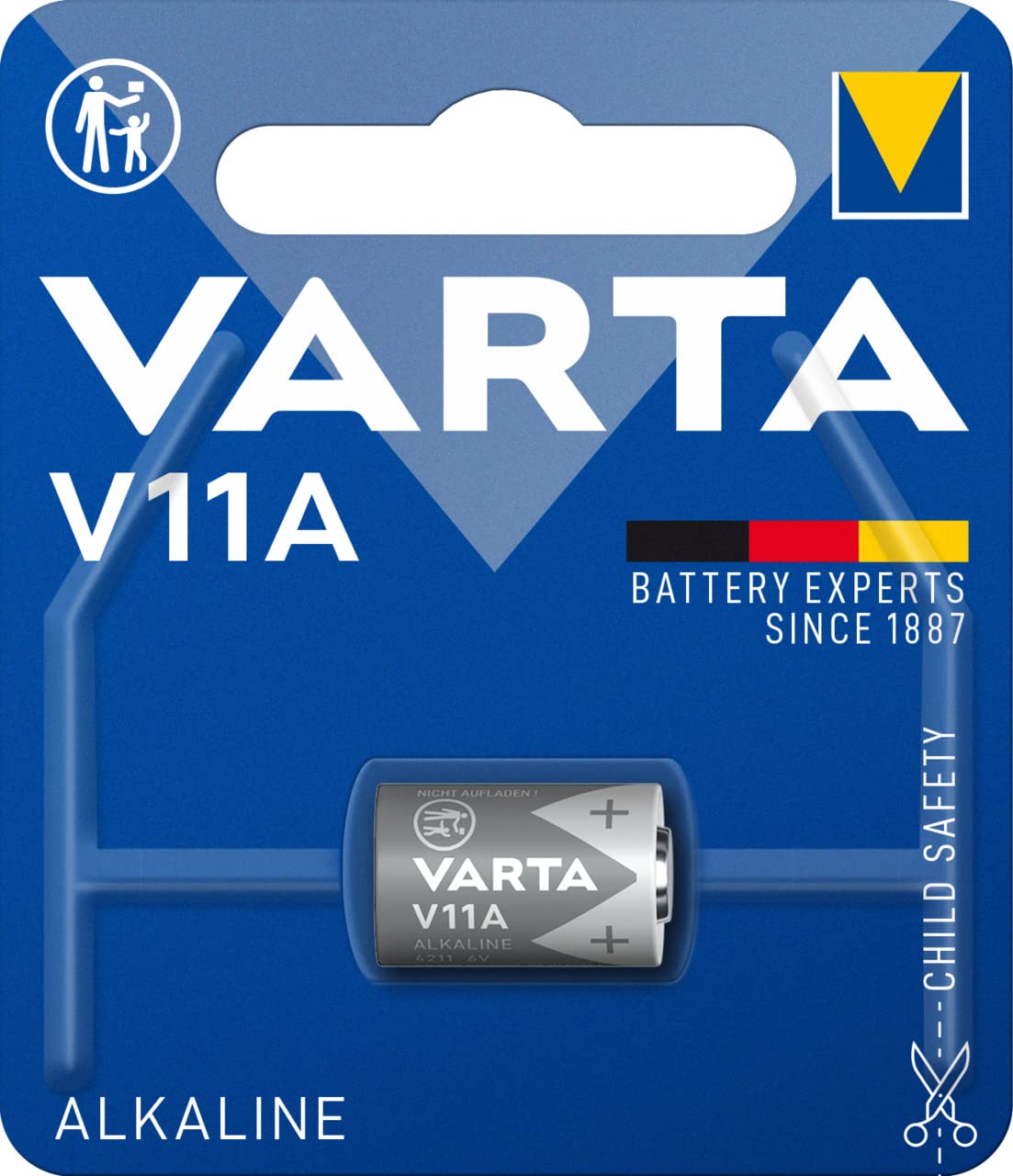 VARTA Batteries Electronics V11A Alkaline battery 1-pack, Battery in original blister pack of 1