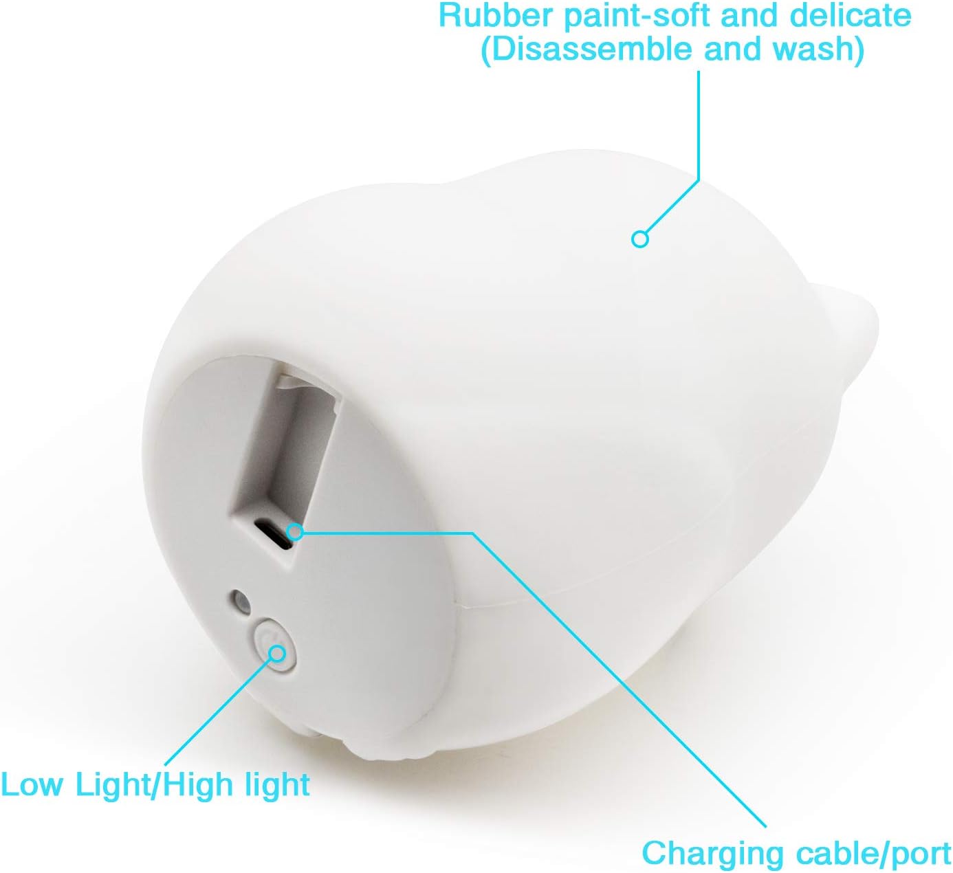 Tekemai Night Light for Kids Bedside Lamp for Children Baby Nursery Lamp for Breastfeeding Safe Break Resistant, Eye Caring - Image 5