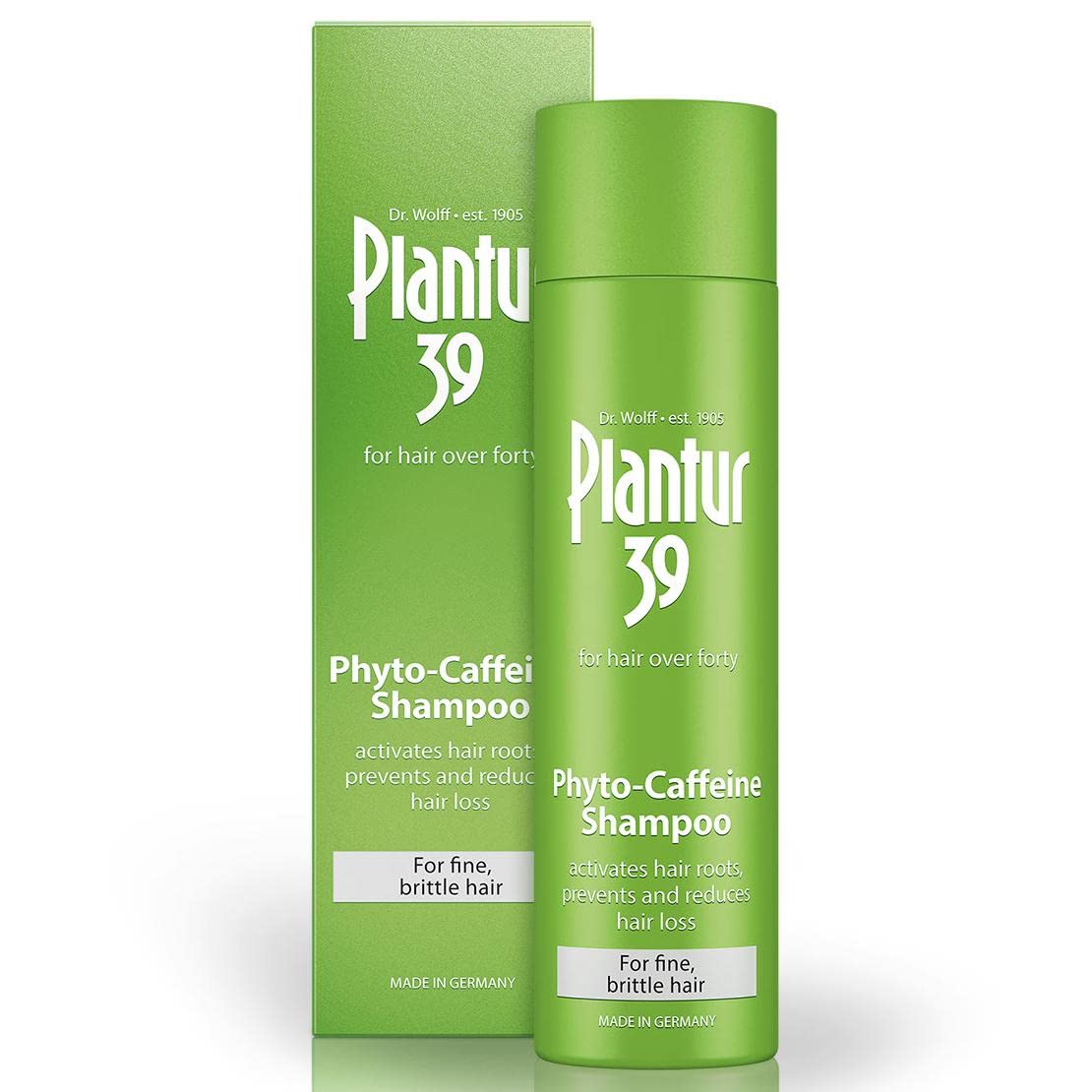 Plantur 39 Caffeine Shampoo Prevents and Reduces Hair Loss 250ml | For Fine Brittle Hair | Unique Galenic Formula Supports Hair Growth | Women Hair Care Made in Germany