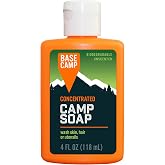 Dead Down Wind Base Camp Biodegradable Camp Soap | 4 Oz Bottle | Multipurpose Environmentally Safe Concentrated Cleaner | Use as a Body Wash or Dish Soap | All Natural Hunting &amp; Camping Soap Orange