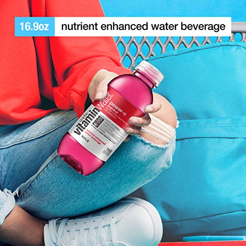 vitaminwater power-c electrolyte enhanced water w/ vitamins, dragonfruit drinks, 16.9 fl oz, 6 Pack