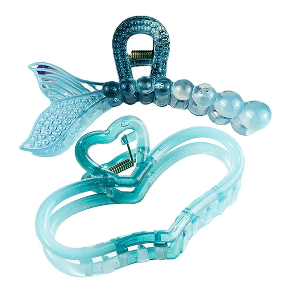 Mikinona 2Pcs Unique Hair Jaw Clips for Women Stylish Hair Claws Ponytail Holders Fashion Hair Accessories for All Hair Types Gripper Hair Clips for Styling