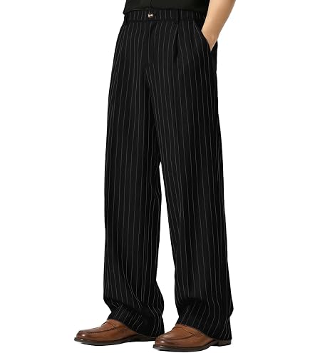 1940s Mens Swing Vintage Style Fishtail Look Trousers (S, Brown1