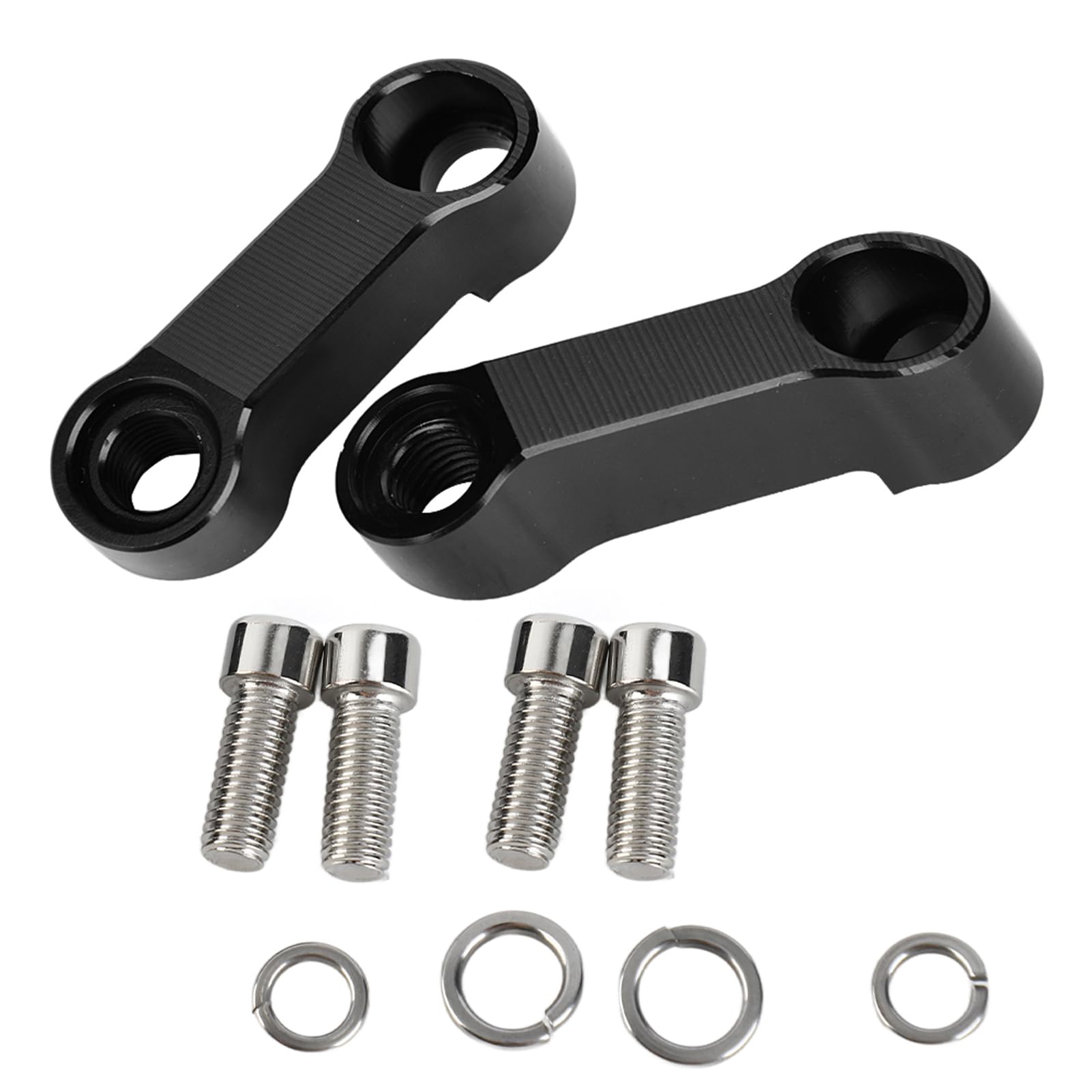 Motorcycle Mirror Mount Riser Extender Adapter,10mm 8mm Motorcycle Rearview Mirror Adapter Kit Riser Mount Extender