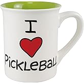 Enesco Our Name is Mud I Heart Pickleball Coffee Mug, 16 Ounce, Multicolor