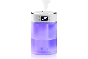 HawKam Humidifiers for Bedroom Home, (4L Water Tank) Top-filled Smart Quiet Cool Mist Humidifiers for Large Room, 360°Nozzle & Nightlight, 30H Runtime Air Humidifiers for Baby Nusery,Offices,Plants