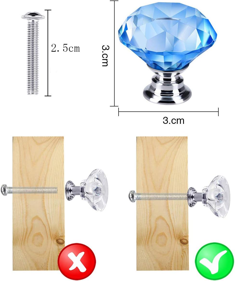 Knöpfe Baumarkt Mengger Schubladenknöpfe kristall Möbelknöpfe Kommode