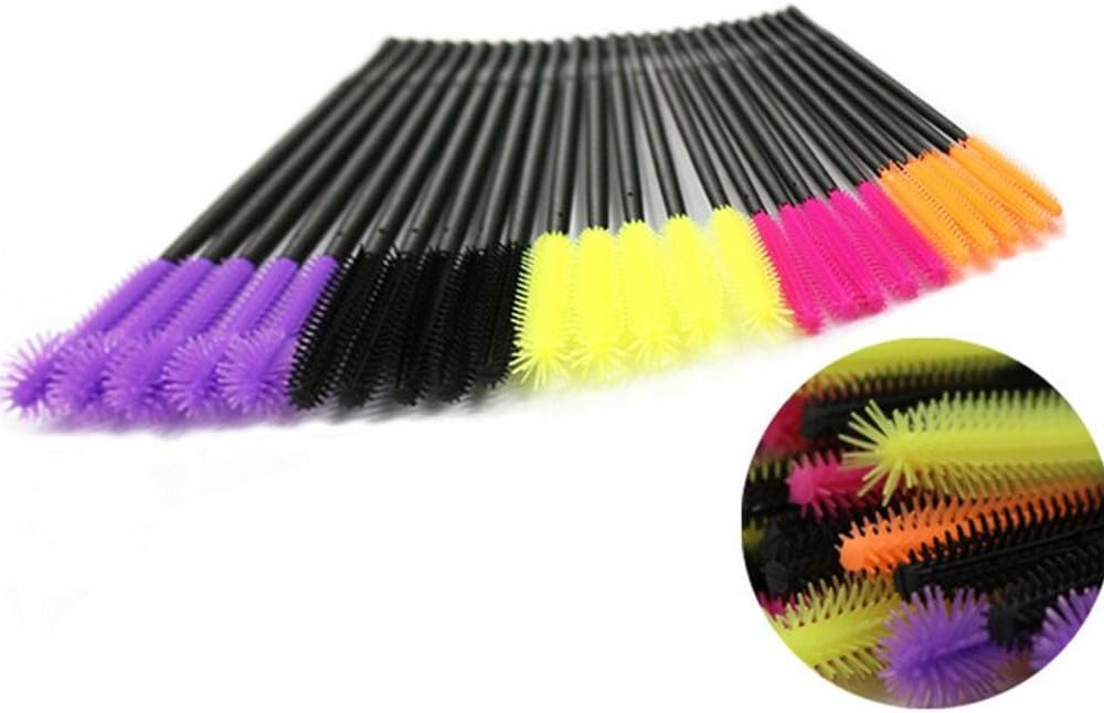Coshine 100pcs 5 Styles Disposable Silicone Eyelashes Makeup Brushes Mascara Wands Applicator Spoolers Makeup Tool - Image 4