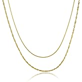 Feskive Layered Necklaces for Women Silver Plated Dainty Snake Twist Rope Delicate Layered Necklace Different Length Choker Necklaces Silver Jewelry for Women