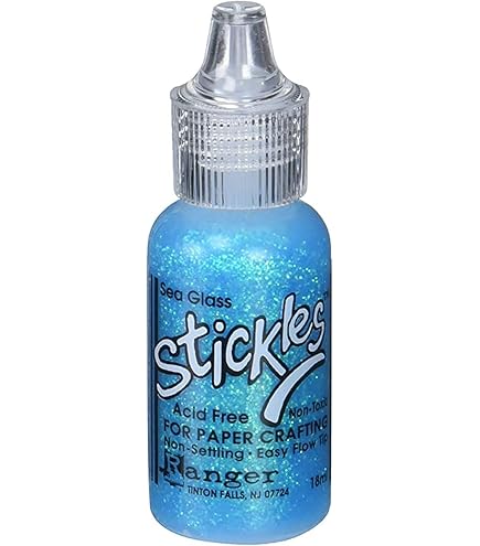 Ranger Stickles Glitter Glue 0.5 Oz - Cool Mint Sparkle For Crafts And Card Making