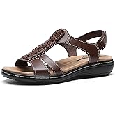 DREAM PAIRS Women's Arch Support Sandals Comfortable Thong T-Strap Orthotic Casual Beach Walking Summer Flat Sandals