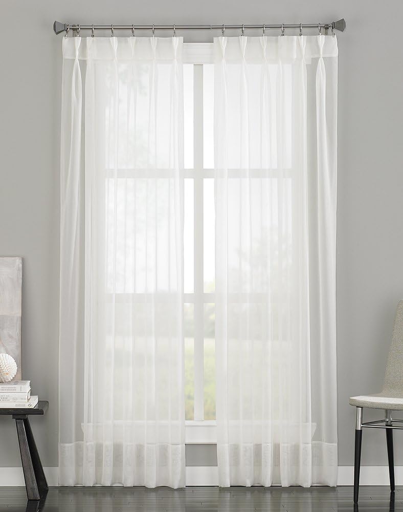 Soho Voile Sheer Pinch Pleat/Back Tab Curtain Panel