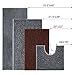 Vdomus Non-Slip Microfiber Shag Bathroom Mat, 20 x 32-Inches, Brown