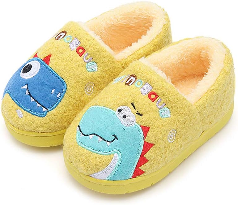 FCTREE Kids Dinosaur Slippers Toddler Boys Girls Warm House Slippers Baby Home Shoes
