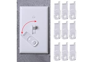 YLOVAN Toggle Switch Plate Cover Guard 10 Pack Clear - Security, Circuit and Child Protection for Indoor/Outdoor Wall Plate Covers