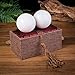 THY COLLECTIBLES White Marble Stone Chinese Healthy Exercise Massage Baoding Balls