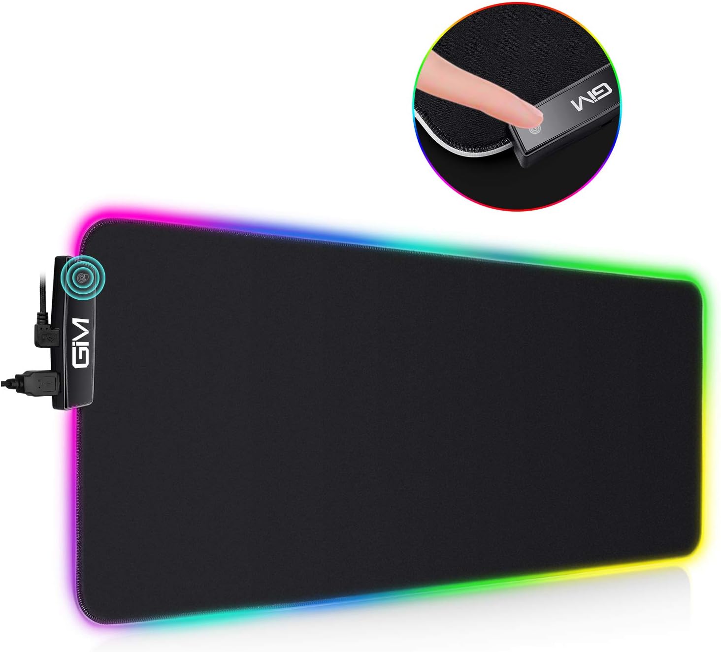 RGB Gaming Mouse Pad 800×300×5mm, Touchable Large LED Amazon.co.uk