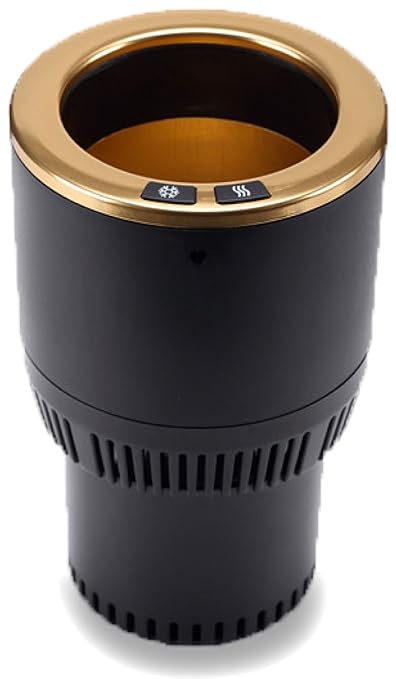 Miletech トラベラー カップホルダー 車用 ドリンクホルダー 保冷 保温 DC12V ポータブル 小型 車載 シガー電源 ドライブ 車中泊 レジャー アウトドア 日本語説明書 保証書 (ブラック)