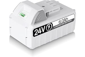 C DSANKE C DSANKE 6.0Ah 24VBAT-LTE Replacement Lithium Ion Battery for Snow Joe and Sun Joe 24V Battery Compatible with Snow Joe&Sun Joe 24BAT-LTX 24VBAT-LTW 24VBAT-LTE 24VBAT-LT 24VBAT 24VBAT-XR