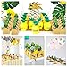 AerWo 48pcs Pineapple Favors Boxes 3D Large Pineapple Gifts Boxes for Hawaiian Tropical Party Decorations Luau Pineapple Party Supplies