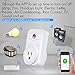 WiFi Smart Plugs, Esolom Wireless Outlet Timer Socket Compatible with Alexa and Google Assistant, App Controlled Appliances from Anywhere by Smartphone - NO Hub Required (2 Packs)