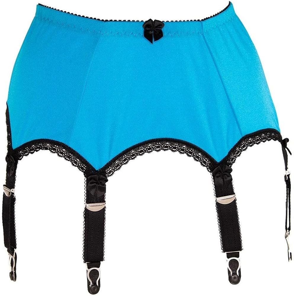 Stockings HQ Women's Classic Colours 6Strap Plain Front Suspender Belt