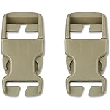 DYZD Multi-Size Plastic Buckle Repair Kit Quick Release Buckles No Sewing Required Buckles for Backpack Bag (2pcs Khaki,25 mm