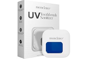 Mondano UV-C Toothbrush Sanitizer and Holder, Toothbrush Case - Manual/Electric Toothbrush Cover for Any Toothbrush Head - Rechargeable Toothbrush Travel Case, Tooth Brush Cover Cap for Home