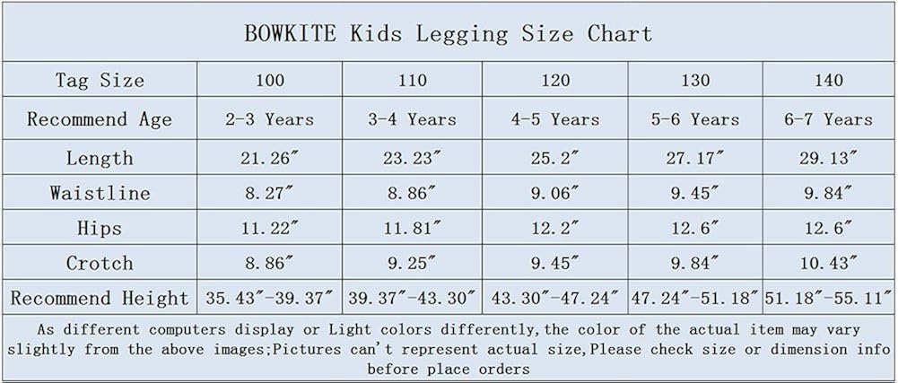 BOWKITE Kids Girls Winter Leggings Bunny Printed Thick Warm Fleece Pants for 2-7 Years: Clothing