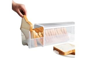 Clear Airtight Bread Box - 14x8x7 Inches Sandwich and Loaf Storage Container for Homemade Bread, Tall Kitchen Saver with Lid 