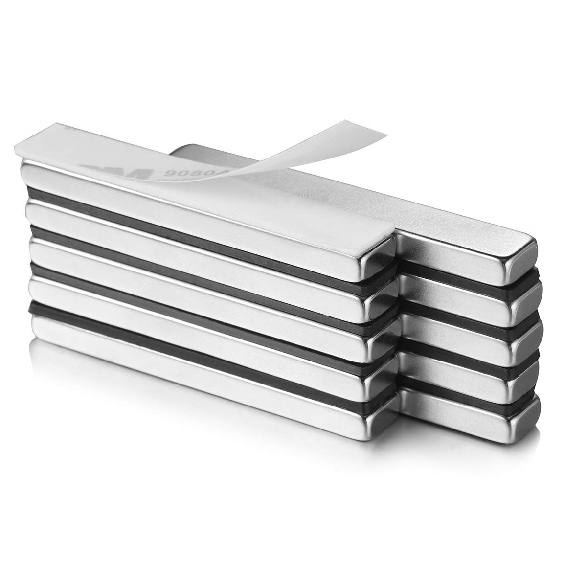 Wukong 60 x 10 x 5 mm, Pack of 10 Neodymium Magnets, Extra Strong, Thick Strong Magnets, Strong Neodymium Square Brick Magnet - Image 3