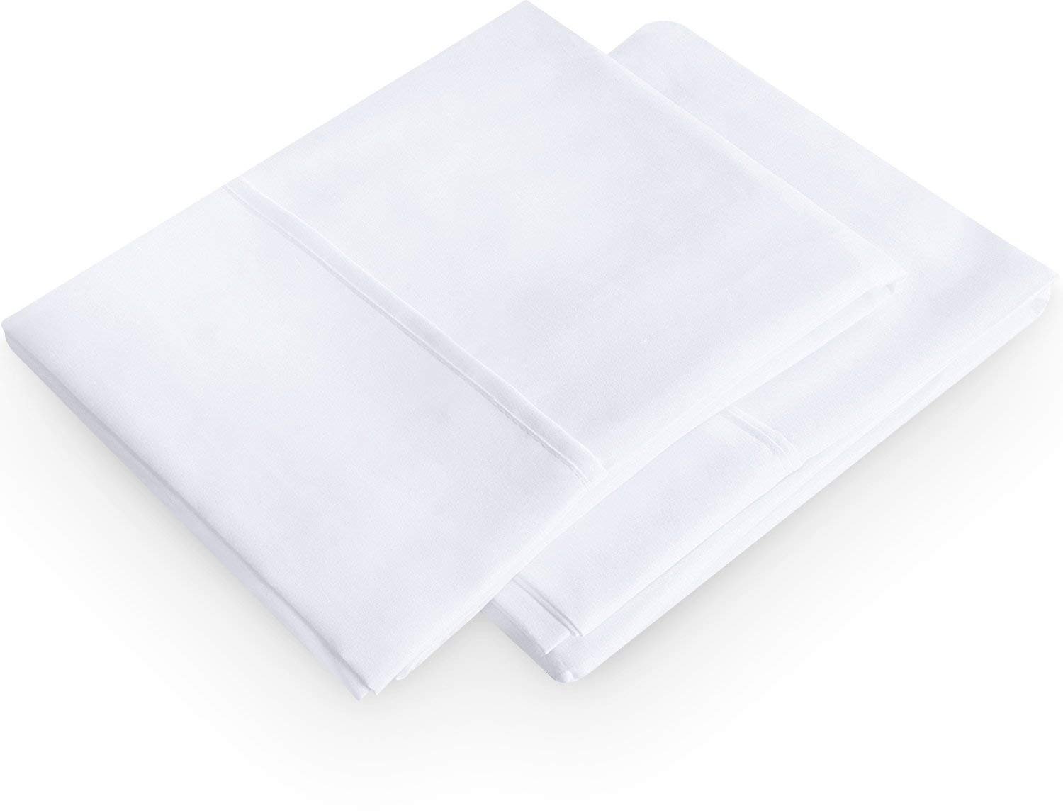 Microfibre PillowCases Duractron - 2 Packs 50 X 75 C M Silky-soft, Anti-static Dust Mite Resistant (White)