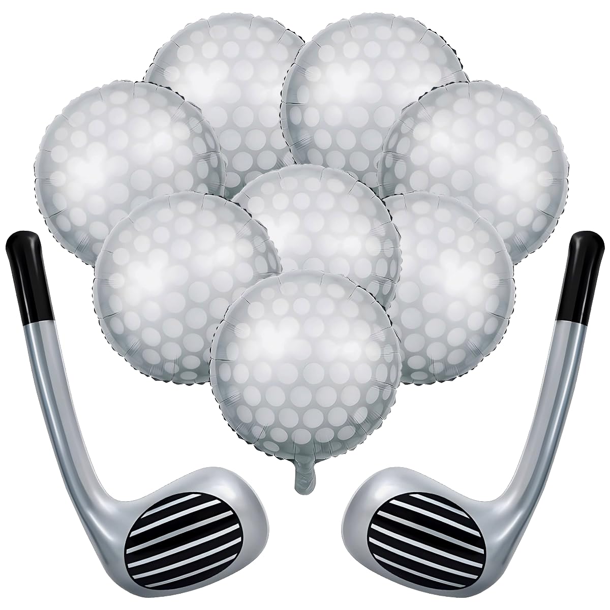 Photo 1 of 10Pcs Golf Balloon Sports Party Decorations Include 8pcs 18'' Ball Balloons 2Pcs Golf Club, Golfs Balloons Birthday Graduation Party Supplies
