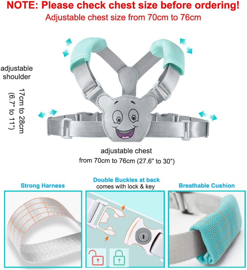 SMBOX Baby Reins Walking Harness for Toddlers Kids, Children, 3-in-1 - Image 4