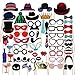 Korlon 60 Pack Selfie Pictures-For Kids & Adults, Holiday Christmas Photo Booth Props, colorful