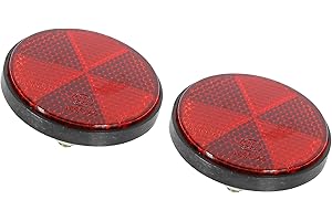 ACROPIX M6x1.0 Universal Screw Mount Reflective Warning Reflecto Red - Pack of 2