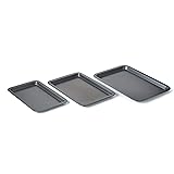 Nifty Cookie & Baking Sheets (Set of 3) – Non-Stick Coated Steel, Dishwasher Safe, Oven Safe up to 450 Degrees, includes Larg