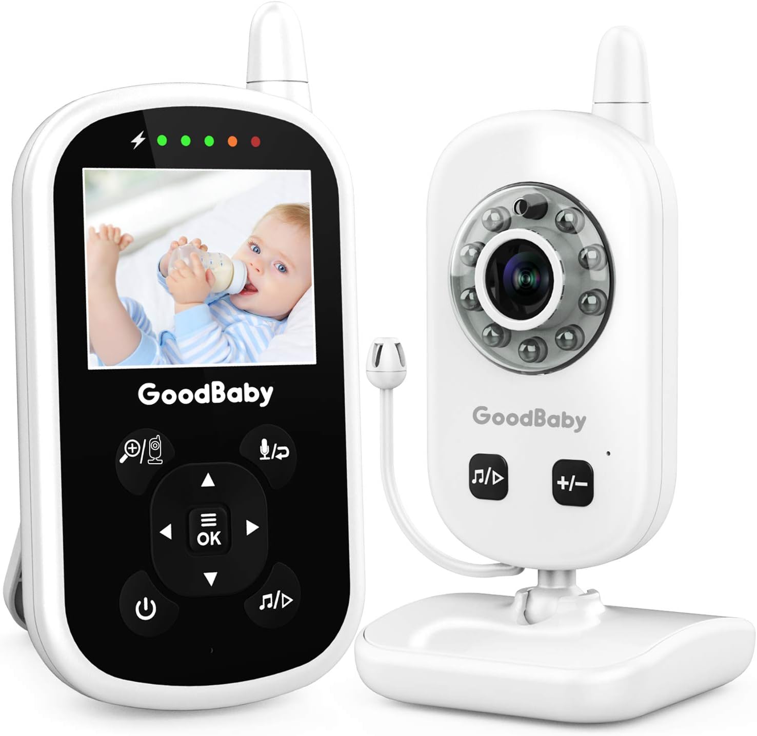 Video Baby Monitor with Camera and Audio - Auto Night Vision,Two-Way Talk, Temperature Monitor, VOX Mode, Lullabies, 960ft Range and Long Battery Life: Camera & Photo